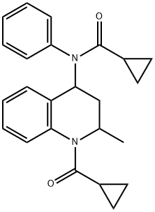 N-[1-(cyclopropylcarbonyl)-2-methyl-1,2,3,4-tetrahydro-4-quinolinyl]-N-phenylcyclopropanecarboxamide,332144-12-4,结构式