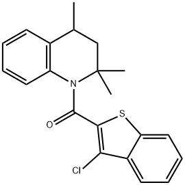 332144-17-9 1-[(3-chloro-1-benzothien-2-yl)carbonyl]-2,2,4-trimethyl-1,2,3,4-tetrahydroquinoline