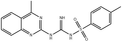 N-{amino[(4-methyl-2-quinazolinyl)amino]methylene}-4-methylbenzenesulfonamide Struktur