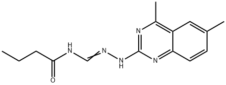 N''-butyryl-N-(4,6-dimethyl-2-quinazolinyl)guanidine Structure