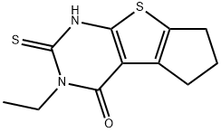 3-ethyl-2-sulfanyl-3,5,6,7-tetrahydro-4H-cyclopenta[4,5]thieno[2,3-d]pyrimidin-4-one Structure