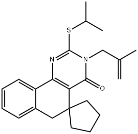 2-(isopropylsulfanyl)-3-(2-methyl-2-propenyl)-5,6-dihydrospiro(benzo[h]quinazoline-5,1'-cyclopentane)-4(3H)-one|