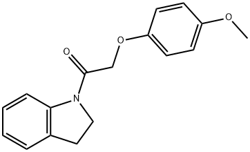 1-[(4-methoxyphenoxy)acetyl]indoline Struktur