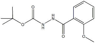 tert-butyl 2-(2-methoxybenzoyl)hydrazinecarboxylate Struktur