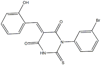 332148-43-3 1-(3-bromophenyl)-5-(2-hydroxybenzylidene)-2-thioxodihydro-4,6(1H,5H)-pyrimidinedione