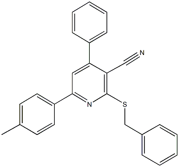332155-30-3 2-(benzylsulfanyl)-6-(4-methylphenyl)-4-phenylnicotinonitrile