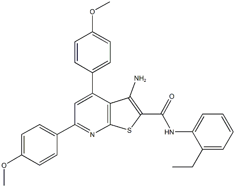3-amino-N-(2-ethylphenyl)-4,6-bis(4-methoxyphenyl)thieno[2,3-b]pyridine-2-carboxamide|