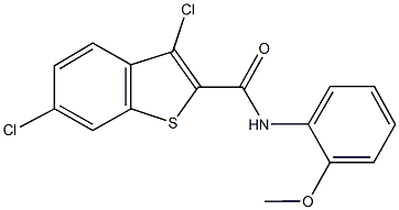 3,6-dichloro-N-(2-methoxyphenyl)-1-benzothiophene-2-carboxamide Structure