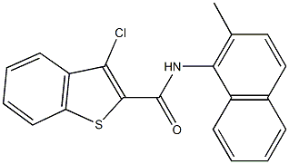 3-chloro-N-(2-methyl-1-naphthyl)-1-benzothiophene-2-carboxamide,332156-75-9,结构式