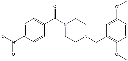 1-(2,5-dimethoxybenzyl)-4-{4-nitrobenzoyl}piperazine 化学構造式
