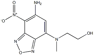 2-[{6-amino-7-nitro-2,1,3-benzoxadiazol-4-yl}(methyl)amino]ethanol Struktur