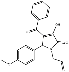 1-allyl-4-benzoyl-3-hydroxy-5-(4-methoxyphenyl)-1,5-dihydro-2H-pyrrol-2-one,332170-66-8,结构式