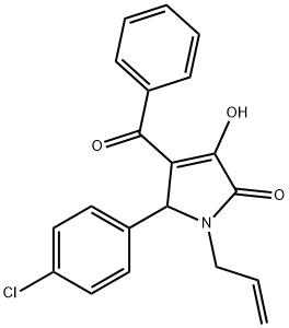 1-allyl-4-benzoyl-5-(4-chlorophenyl)-3-hydroxy-1,5-dihydro-2H-pyrrol-2-one Structure