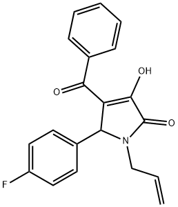 1-allyl-4-benzoyl-5-(4-fluorophenyl)-3-hydroxy-1,5-dihydro-2H-pyrrol-2-one,332170-70-4,结构式