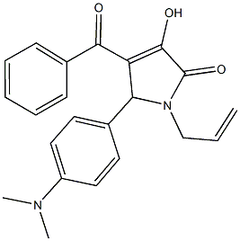 1-allyl-4-benzoyl-5-[4-(dimethylamino)phenyl]-3-hydroxy-1,5-dihydro-2H-pyrrol-2-one Structure