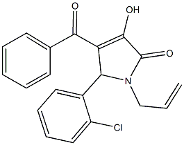 1-allyl-4-benzoyl-5-(2-chlorophenyl)-3-hydroxy-1,5-dihydro-2H-pyrrol-2-one Struktur