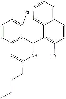 N-[(2-chlorophenyl)(2-hydroxy-1-naphthyl)methyl]pentanamide Structure