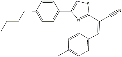 2-[4-(4-butylphenyl)-1,3-thiazol-2-yl]-3-(4-methylphenyl)acrylonitrile|