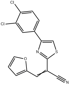 2-[4-(3,4-dichlorophenyl)-1,3-thiazol-2-yl]-3-(2-furyl)acrylonitrile Struktur