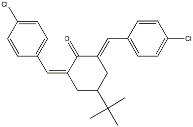 4-tert-butyl-2,6-bis(4-chlorobenzylidene)cyclohexanone,332177-01-2,结构式