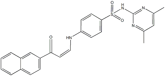 N-(4,6-dimethyl-2-pyrimidinyl)-4-{[3-(2-naphthyl)-3-oxo-1-propenyl]amino}benzenesulfonamide Structure