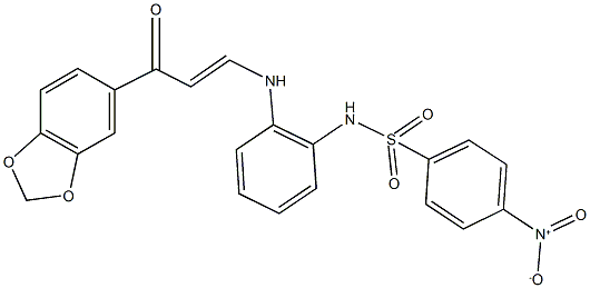 N-(2-{[3-(1,3-benzodioxol-5-yl)-3-oxo-1-propenyl]amino}phenyl)-4-nitrobenzenesulfonamide Structure