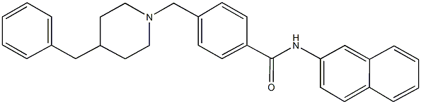 4-[(4-benzyl-1-piperidinyl)methyl]-N-(2-naphthyl)benzamide Structure