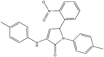 5-{2-nitrophenyl}-1-(4-methylphenyl)-3-[(4-methylphenyl)amino]-1,5-dihydro-2H-pyrrol-2-one,332357-56-9,结构式