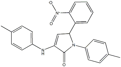 5-{2-nitrophenyl}-1-(4-methylphenyl)-3-[(4-methylphenyl)amino]-1,5-dihydro-2H-pyrrol-2-one Structure