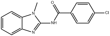 4-chloro-N-(1-methyl-1H-benzimidazol-2-yl)benzamide 结构式