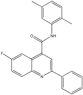 N-(2,5-dimethylphenyl)-6-fluoro-2-phenyl-4-quinolinecarboxamide Structure