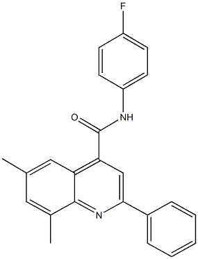 N-(4-fluorophenyl)-6,8-dimethyl-2-phenyl-4-quinolinecarboxamide|