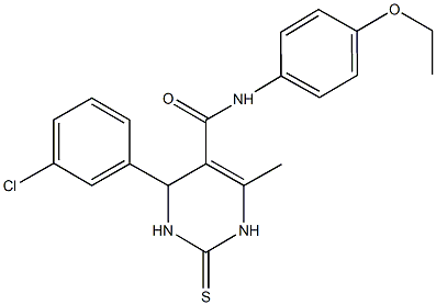 4-(3-chlorophenyl)-N-(4-ethoxyphenyl)-6-methyl-2-thioxo-1,2,3,4-tetrahydro-5-pyrimidinecarboxamide|