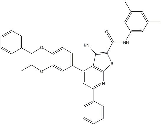 3-amino-4-[4-(benzyloxy)-3-ethoxyphenyl]-N-(3,5-dimethylphenyl)-6-phenylthieno[2,3-b]pyridine-2-carboxamide|