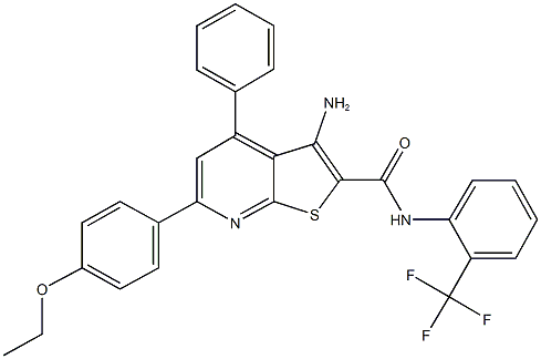 332375-96-9 3-amino-6-(4-ethoxyphenyl)-4-phenyl-N-[2-(trifluoromethyl)phenyl]thieno[2,3-b]pyridine-2-carboxamide