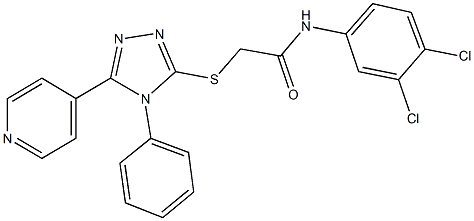 N-(3,4-dichlorophenyl)-2-[(4-phenyl-5-pyridin-4-yl-4H-1,2,4-triazol-3-yl)sulfanyl]acetamide Structure