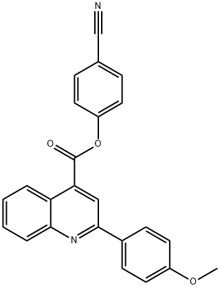 4-cyanophenyl 2-(4-methoxyphenyl)-4-quinolinecarboxylate,332381-16-5,结构式