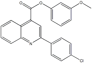 3-methoxyphenyl 2-(4-chlorophenyl)-4-quinolinecarboxylate 结构式