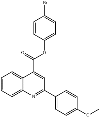 4-bromophenyl 2-(4-methoxyphenyl)-4-quinolinecarboxylate 化学構造式