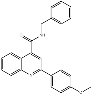 N-benzyl-2-(4-methoxyphenyl)-4-quinolinecarboxamide Struktur