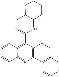 N-(2-methylcyclohexyl)-5,6-dihydrobenzo[c]acridine-7-carboxamide Structure