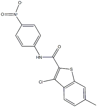 3-chloro-N-{4-nitrophenyl}-6-methyl-1-benzothiophene-2-carboxamide Structure