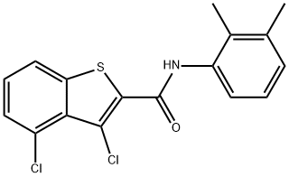 3,4-dichloro-N-(2,3-dimethylphenyl)-1-benzothiophene-2-carboxamide Struktur