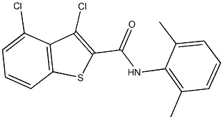 3,4-dichloro-N-(2,6-dimethylphenyl)-1-benzothiophene-2-carboxamide Struktur