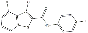 3,4-dichloro-N-(4-fluorophenyl)-1-benzothiophene-2-carboxamide Structure