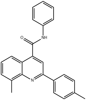 8-methyl-2-(4-methylphenyl)-N-phenyl-4-quinolinecarboxamide Structure