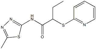 N-(5-methyl-1,3,4-thiadiazol-2-yl)-2-(2-pyridinylsulfanyl)butanamide|