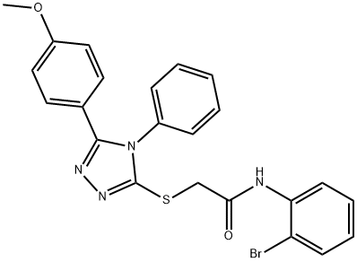 N-(2-bromophenyl)-2-{[5-(4-methoxyphenyl)-4-phenyl-4H-1,2,4-triazol-3-yl]sulfanyl}acetamide Structure