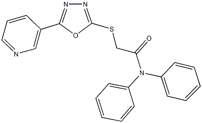 N,N-diphenyl-2-[(5-pyridin-3-yl-1,3,4-oxadiazol-2-yl)sulfanyl]acetamide Structure