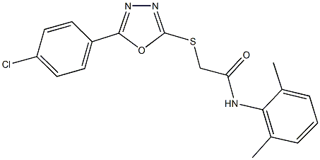 332386-54-6 2-{[5-(4-chlorophenyl)-1,3,4-oxadiazol-2-yl]sulfanyl}-N-(2,6-dimethylphenyl)acetamide